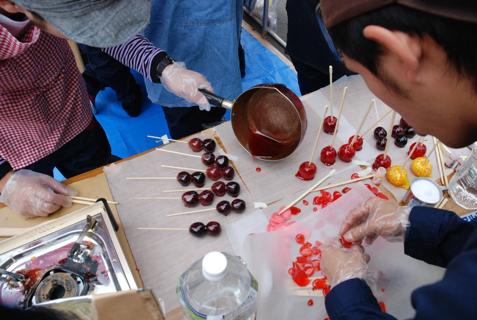 学園祭 リンゴ飴販売