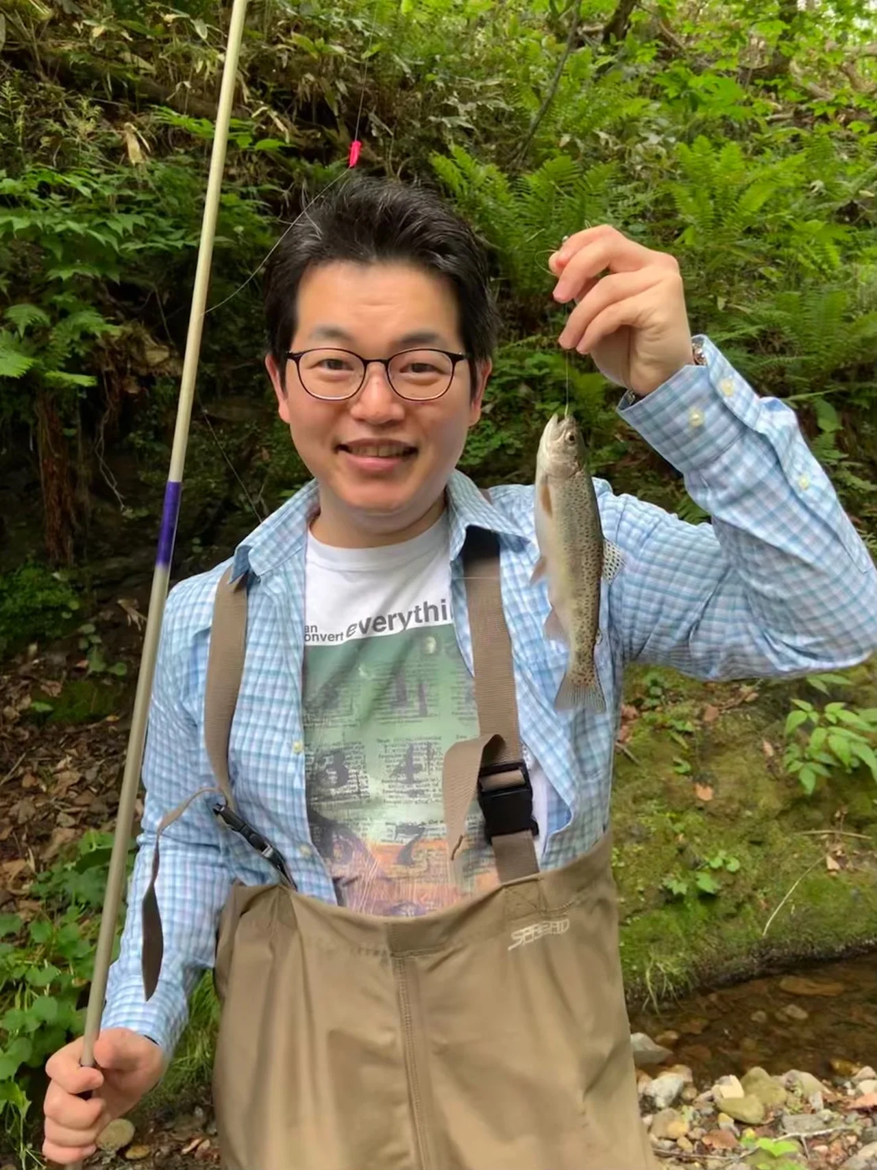 渓流での釣り体験